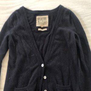 Ruehl No. 925 navy blue cardigan